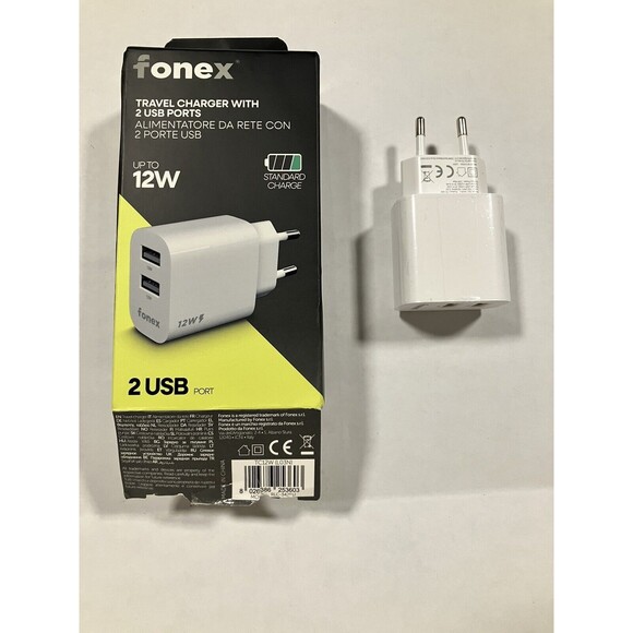 European Plug Travel Adapter with 2USB, Power Plug Charger Tested - Picture 1 of 2